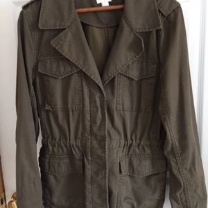 J. Crew Olive Green Anorak / Utility Jacket
